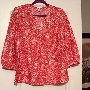 Knox Rose Red Floral Blouse